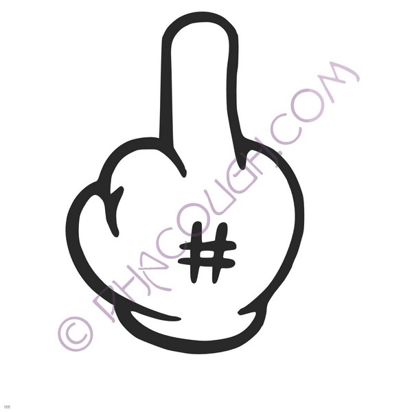 Cartoon Middle Finger