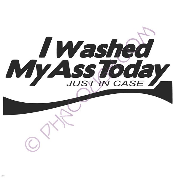 I Washed My Ass Today Just In Case