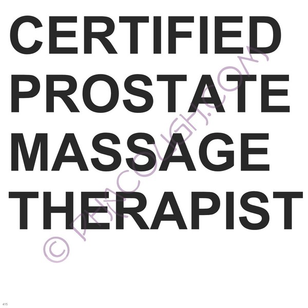 Certified Prostate Massage Therapist