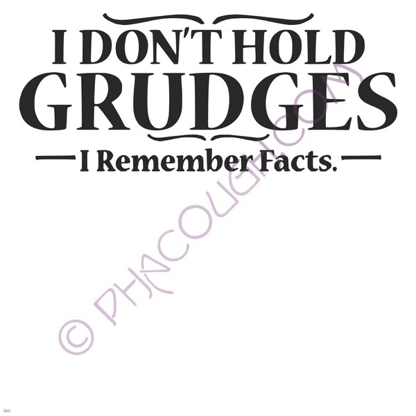 I Don't Hold Grudges I Remember Facts