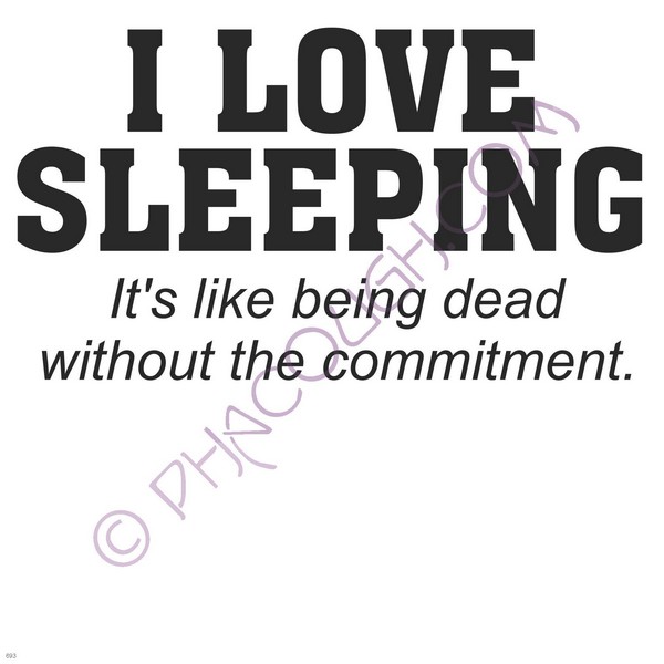 I Love Sleeping It's Like Being Dead Without The Commitment