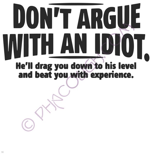 Don't Argue With An Idiot