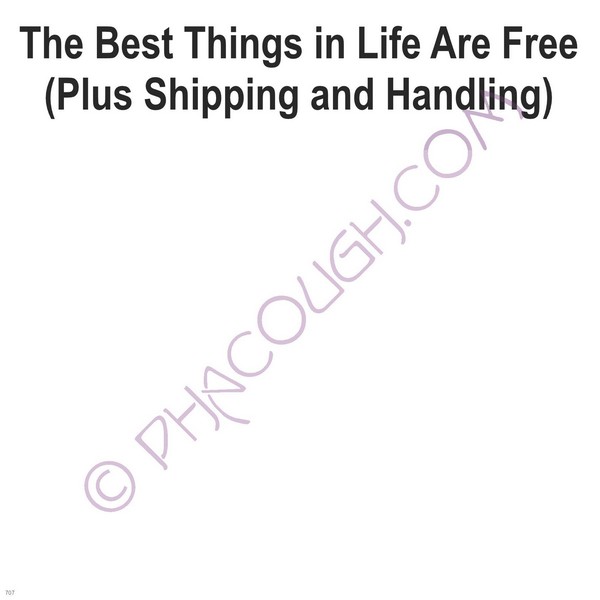 The Best Things In Life Are Free Plus Shipping And Handling