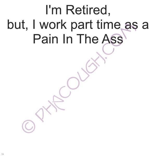 I'm Retired. But I Work Part Time As A Pain In The Ass