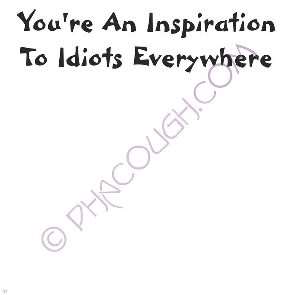 You're An Inspiration To Idiots Everywhere