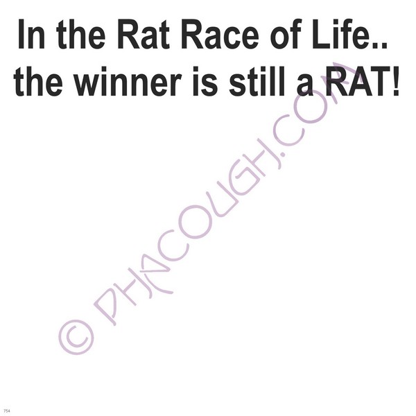 In The Rat Race Of Life The Winner Is Still A Rat