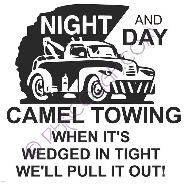 Night and day camel towing