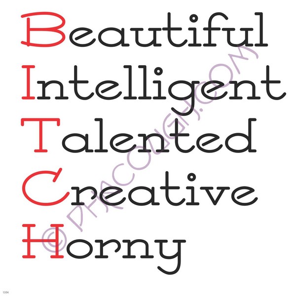 Beautiful Intelligent Talented Creative Horny