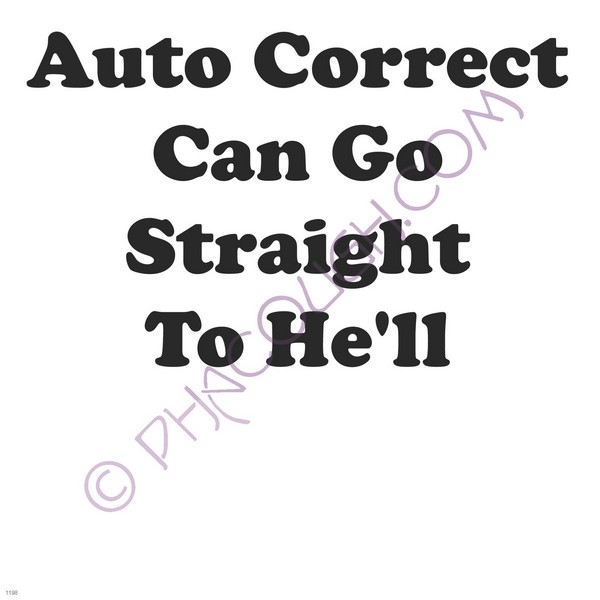 Auto correct can go straight to he'll