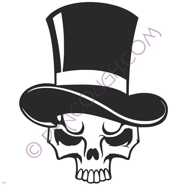 Skull in top hat