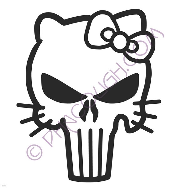 Hello kitty punisher skull