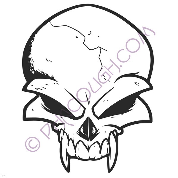 Dracula demon skull