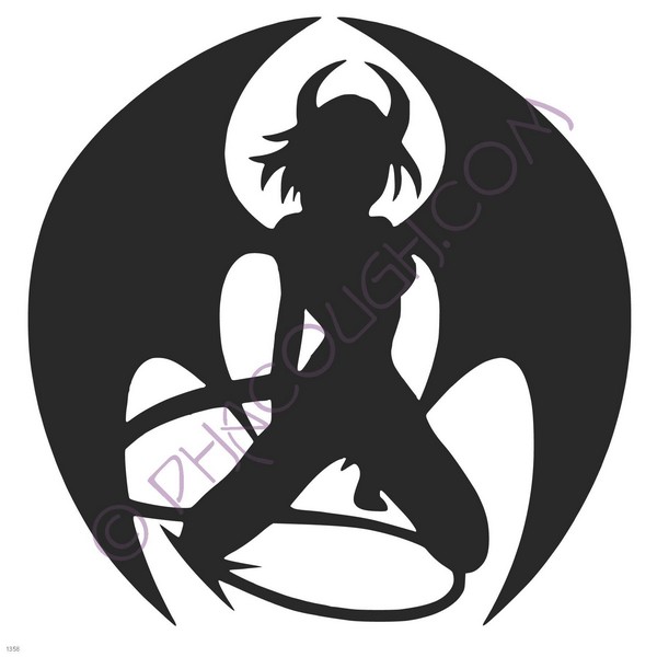 Demon girl kneeling