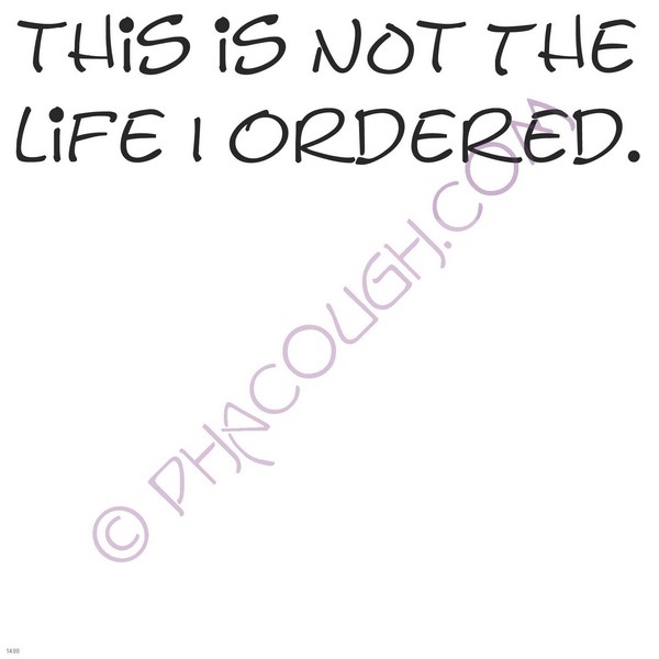 This is not the life I ordered