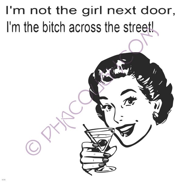 I'm not the girl next door I'm the bitch across the street