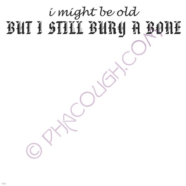 I might be old but I still bury a bone