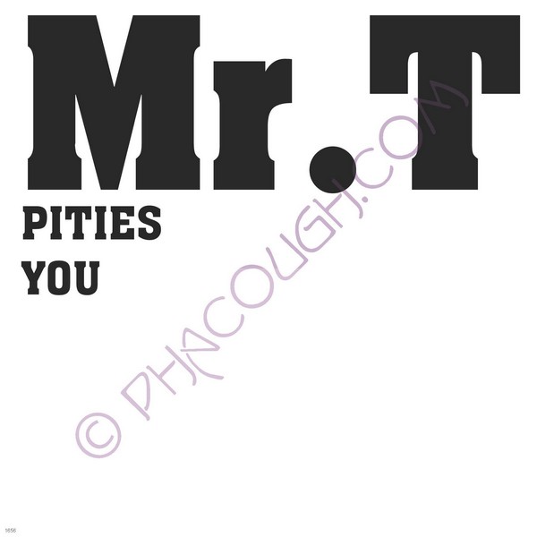 Mr.T pities you