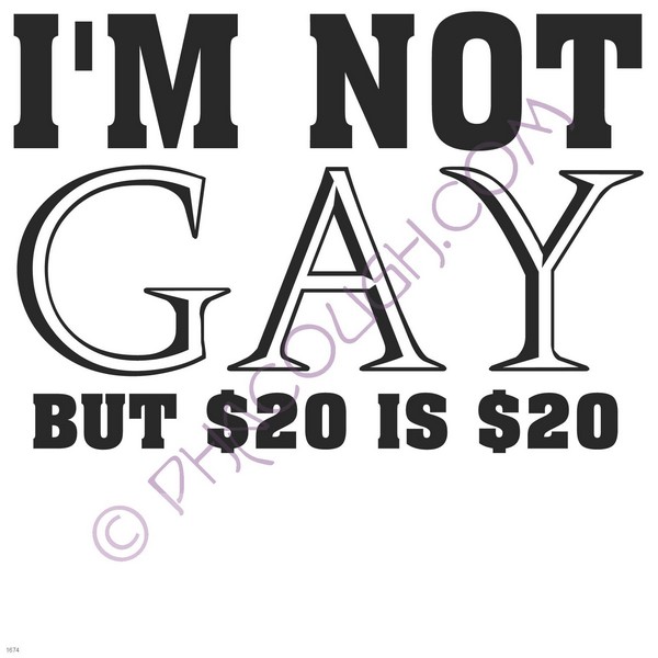 I'm not gay but $20 is $20