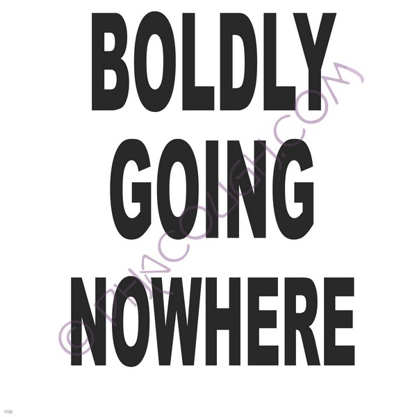 Boldly going nowhere