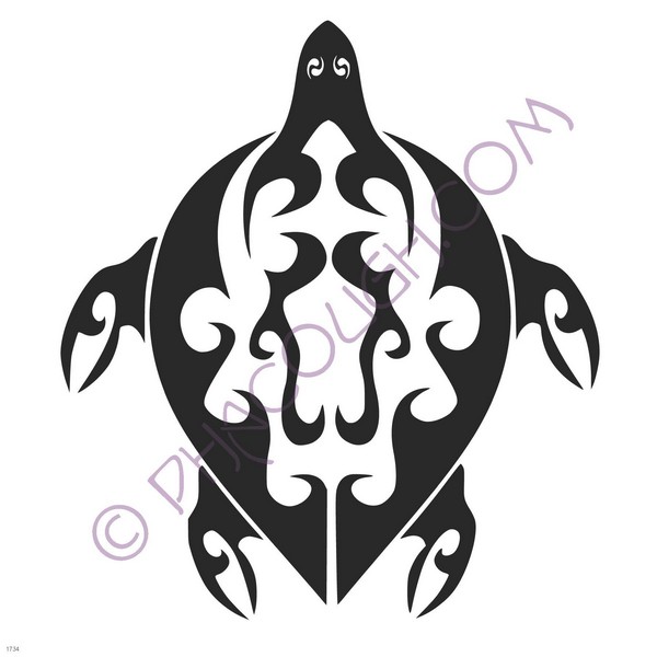 Tribal sea turtle