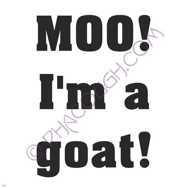 Moo! I'm a goat!