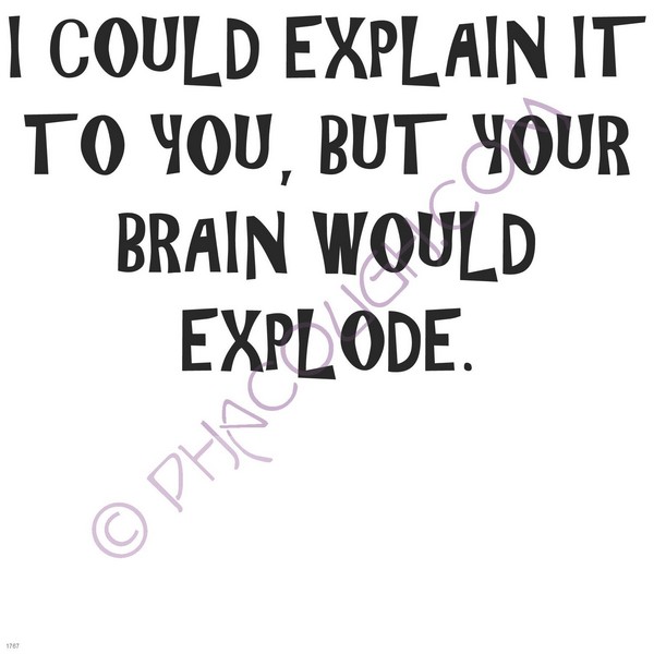 I could explain it but your brain would explode