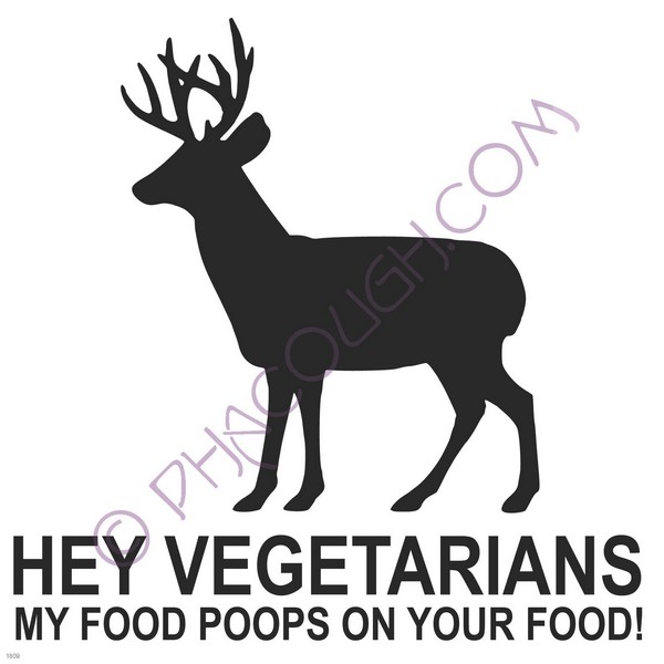 He vegetarians my food poops on your food