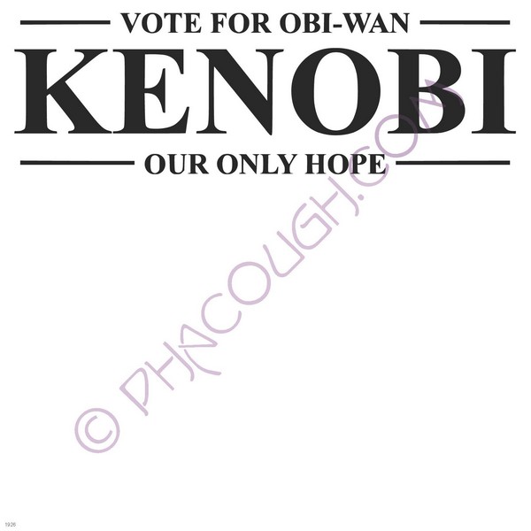 Vote for Obi-Wan Kenobi our only hope