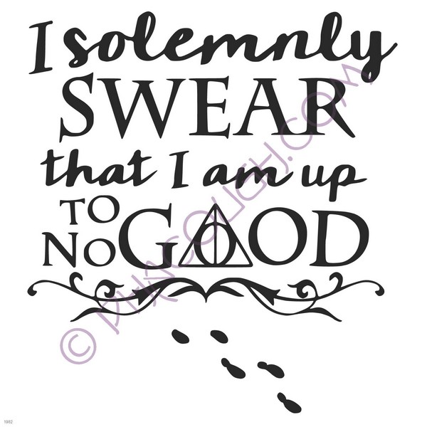 I solemnly swear that I am up to no good