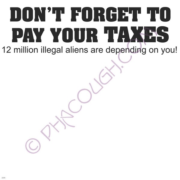 Don't forget to pay your taxes 12 million illegal aliens are