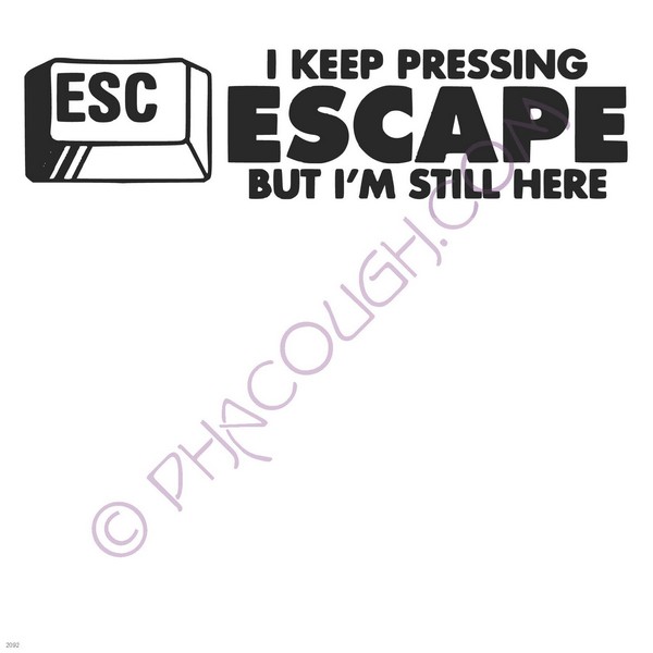 I keep pressing escape but I'm still here