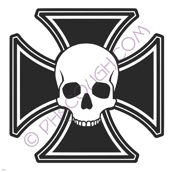 Iron cross with skull