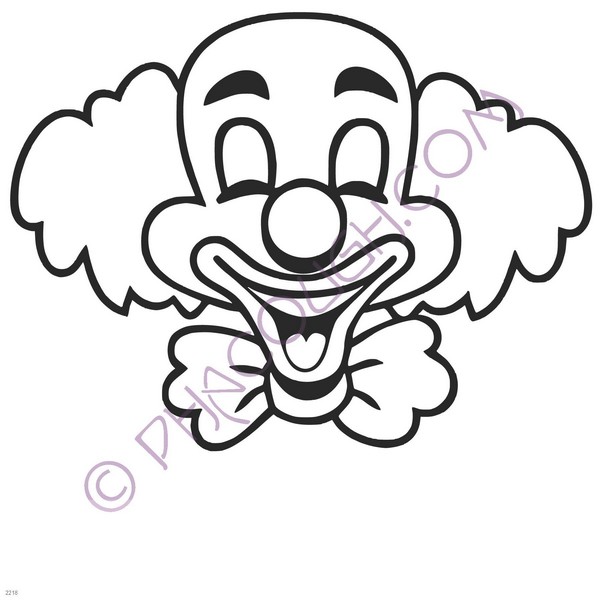 Cartoon laughing clown