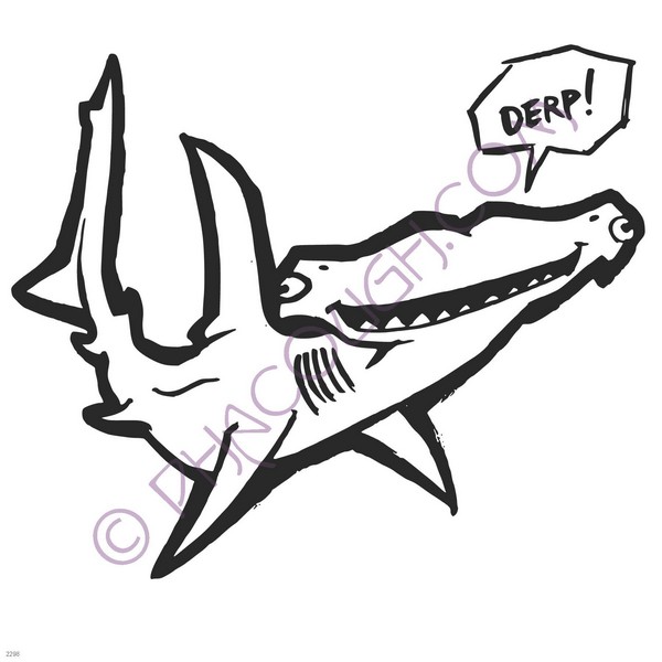 Cartoon hammerhead shark