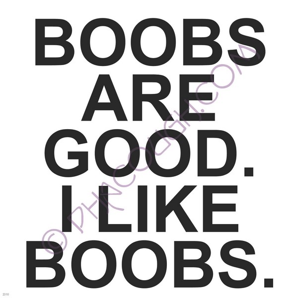 Boobs are good. I like boobs