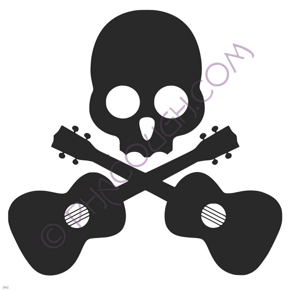 Skull and cross guitars