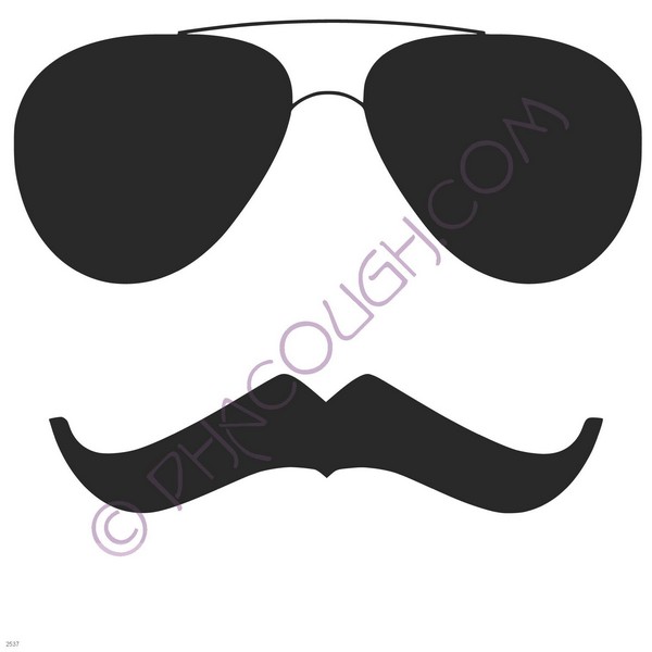 Aviator glasses and mustache