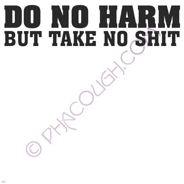 Do no harm but take no shit