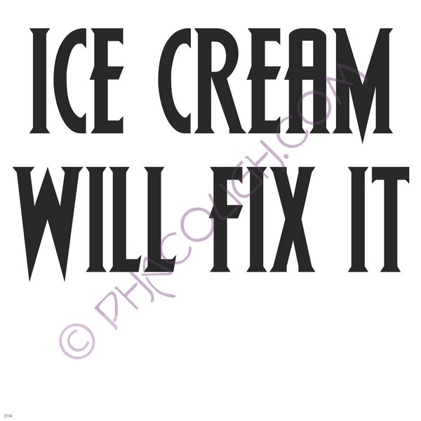 Ice cream will fix it