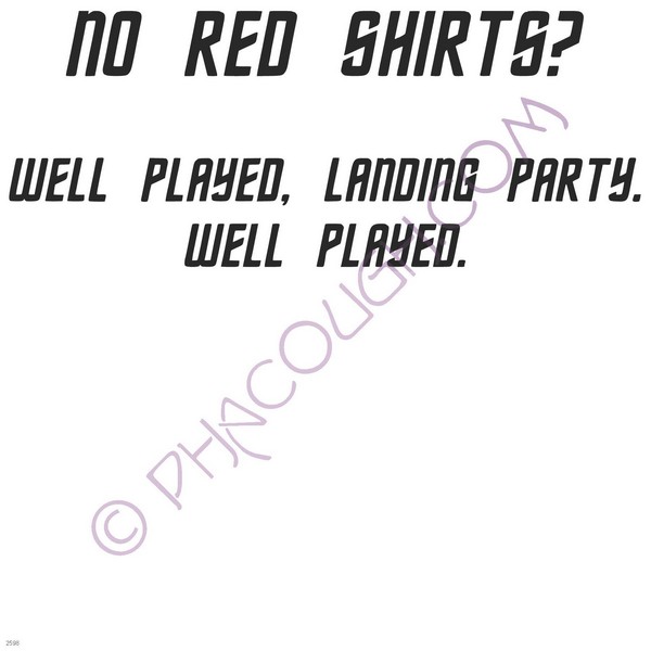 No red shirts well played landing party